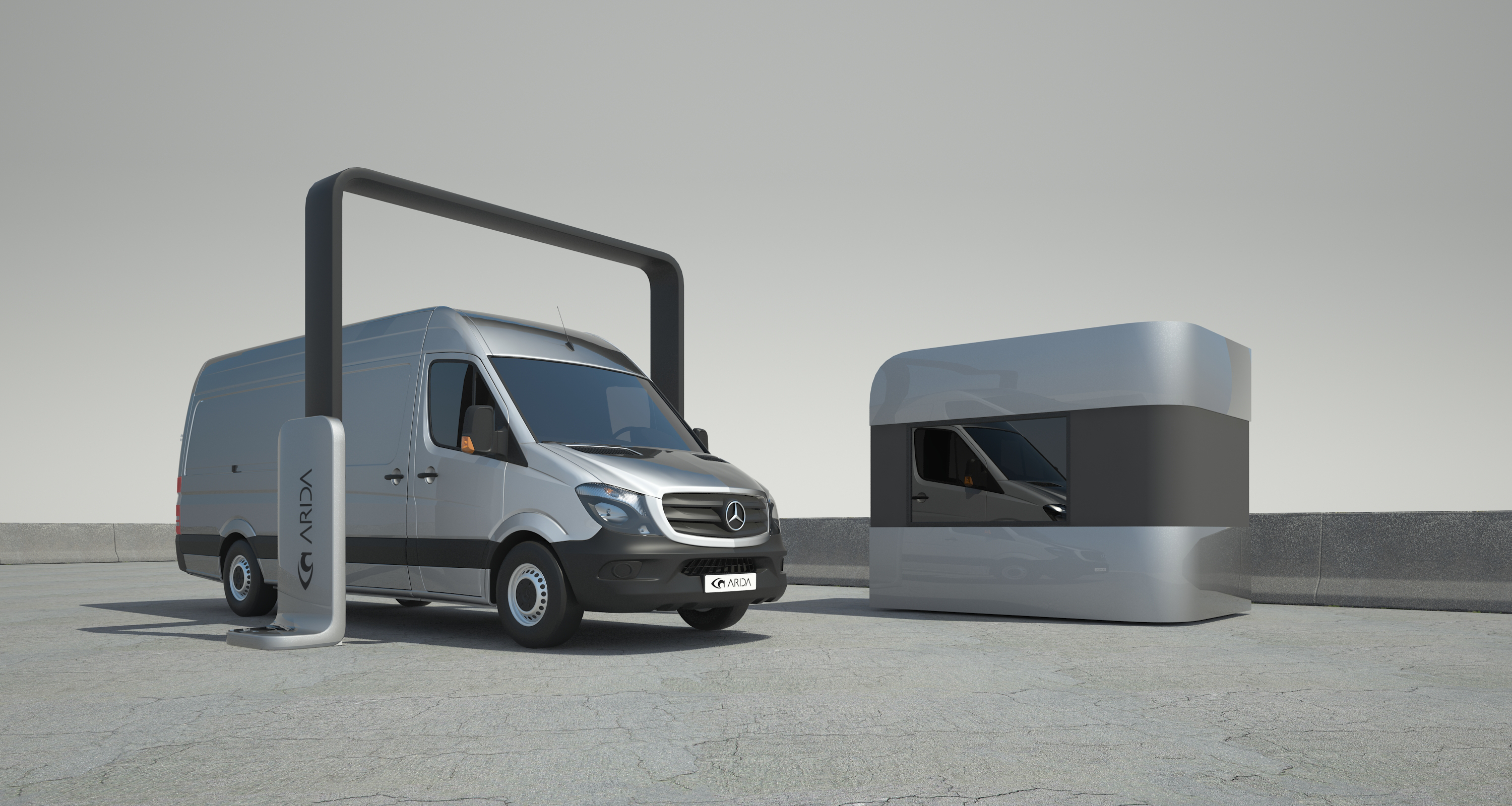Security gate scanner with vehicle