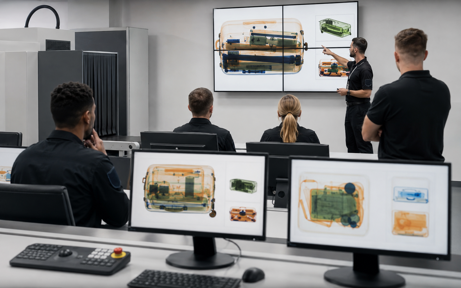 X-ray scanner operator training session